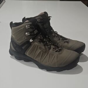 Keen Men's Venture Mid Olive and Black Hiking Boots Sz 9.